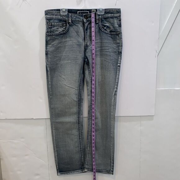 INC International Concepts Mens Berlin Slim Strait Gray Light Wash Jeans 32 x 30 - Picture 7 of 13